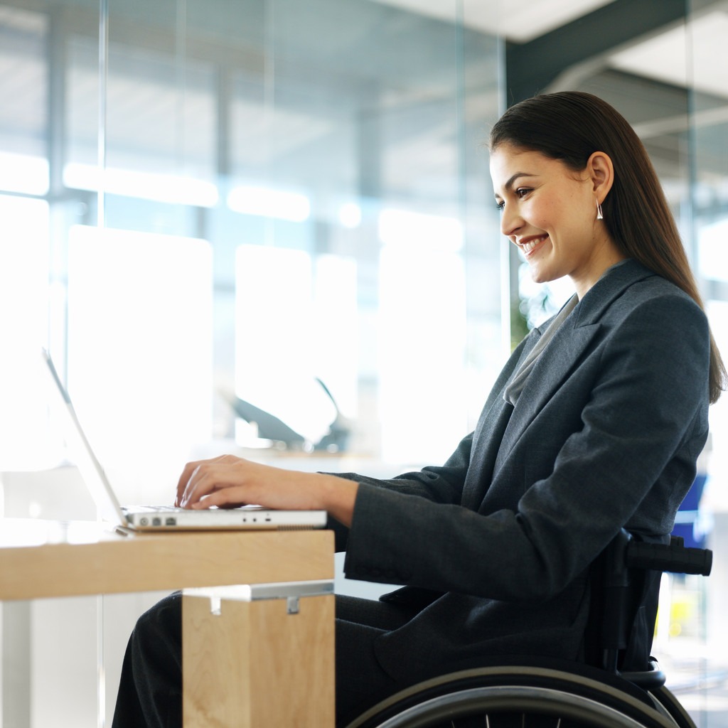 Woman using computer