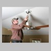 Tighten screws on ceiling fan