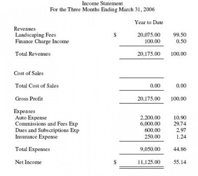 Income Statement In Word