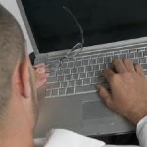 Man using computer