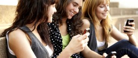 Girls using mobile