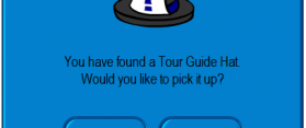 Selecting a Tour Guide hat