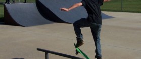 boy skating in a skate park