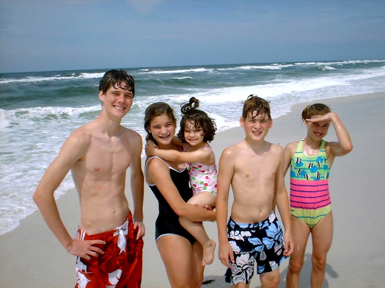 Children enjoying at beach