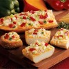 Slices of French bread pizza