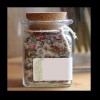A jar of herbal bath soak