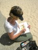 Sketching at the beach