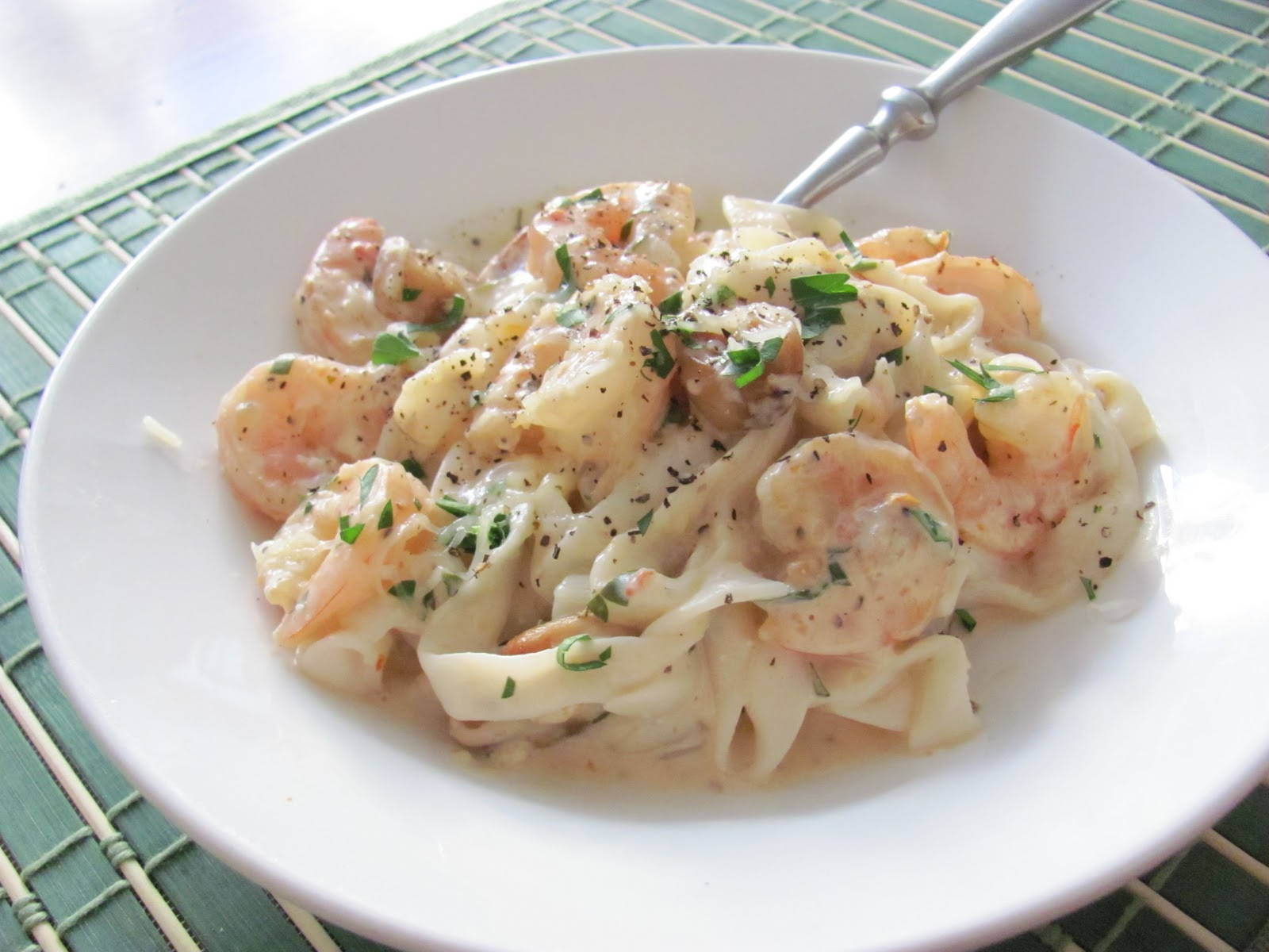 Pasta Alfredo with Shrimp