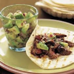 Make Steak Fajitas with Lime Avocado Salsa