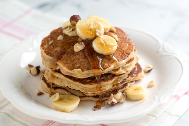 Strawberry Banana Buttermilk Pancakes