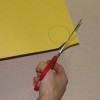 use scissor to cut the sketch