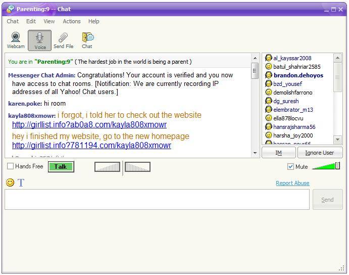 Remove Bots from Yahoo Chat