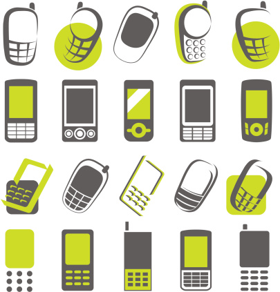 Mobile phones. Elements for design.