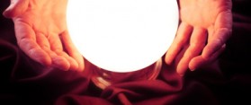 Holding a crystal ball