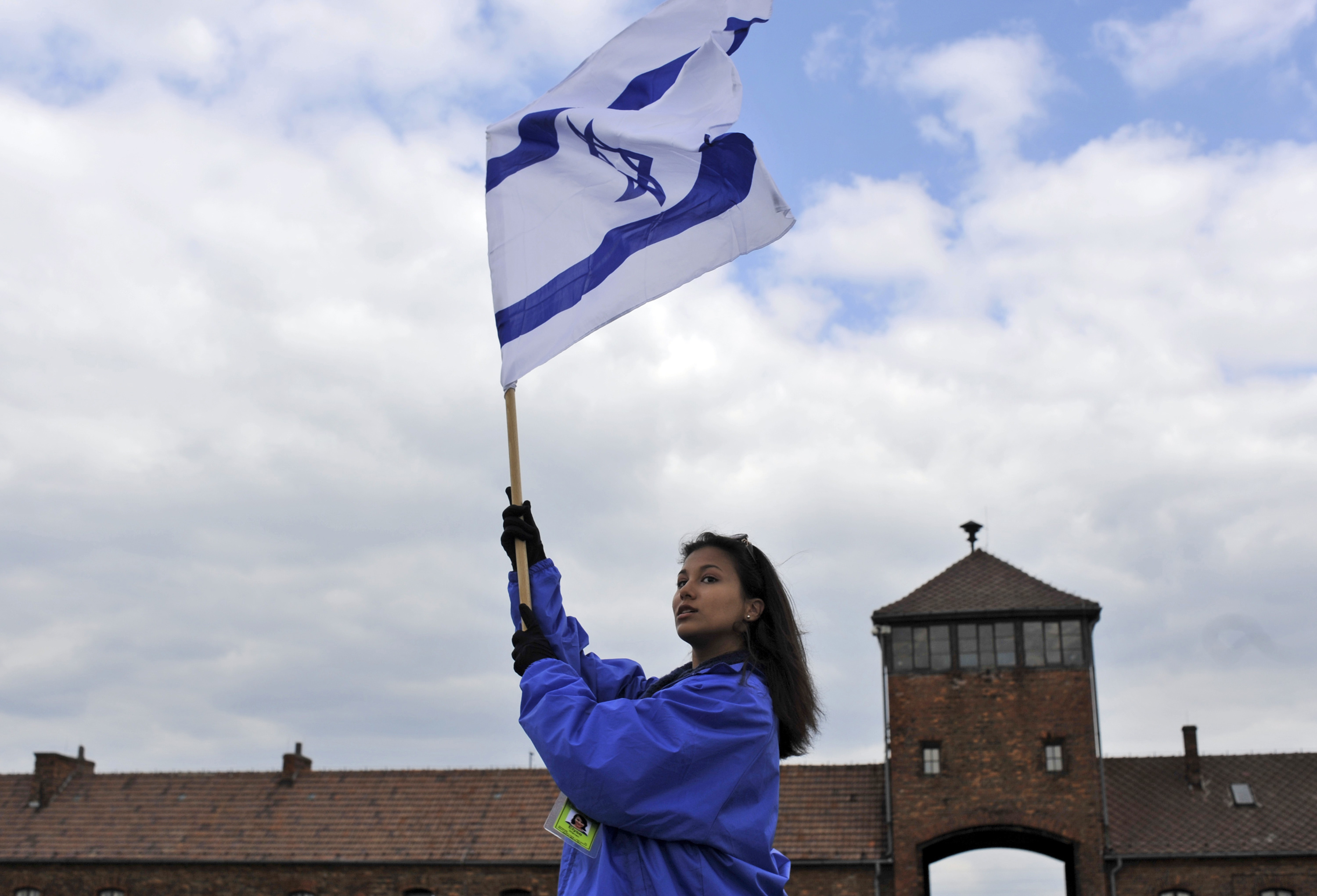 A girl holiday flag