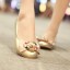 girl in golden shoes