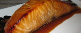 Baked Salmon with Teriyaki Sauce