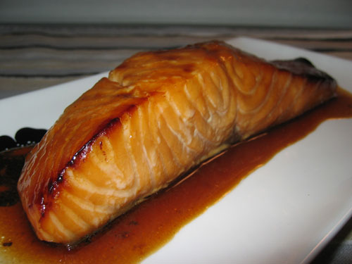Baked Salmon with Teriyaki Sauce