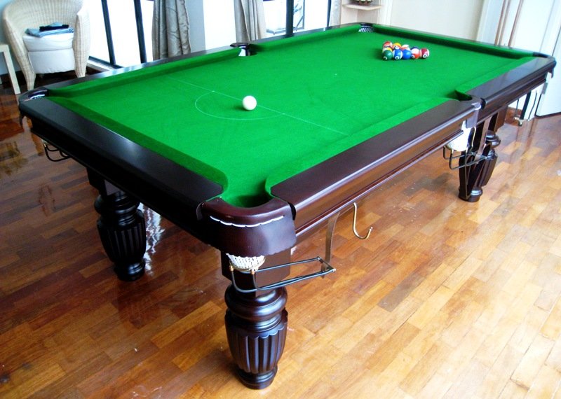 A pool table