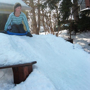 Build a Snow Sledding Hill In Your Back Yard