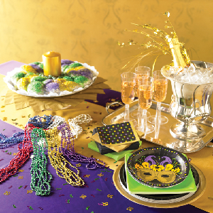 Design a Mardi Gras Party Table