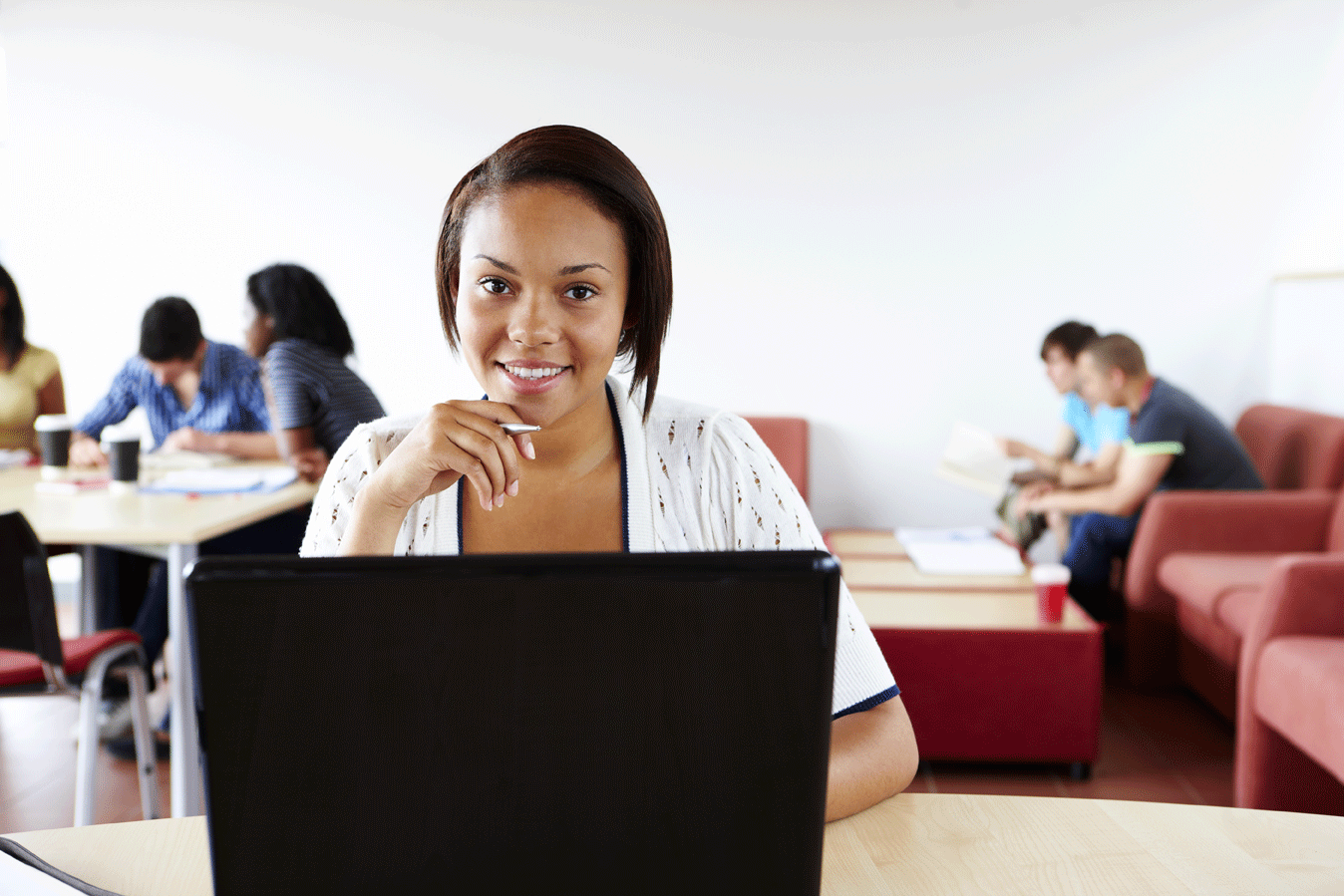 Girl with computer