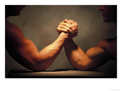 Arm wrestling match