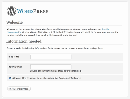 Install WordPress on a Web Server