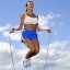 Woman jumping rope