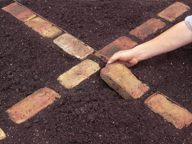 Lay Brick for a Garden Island Border