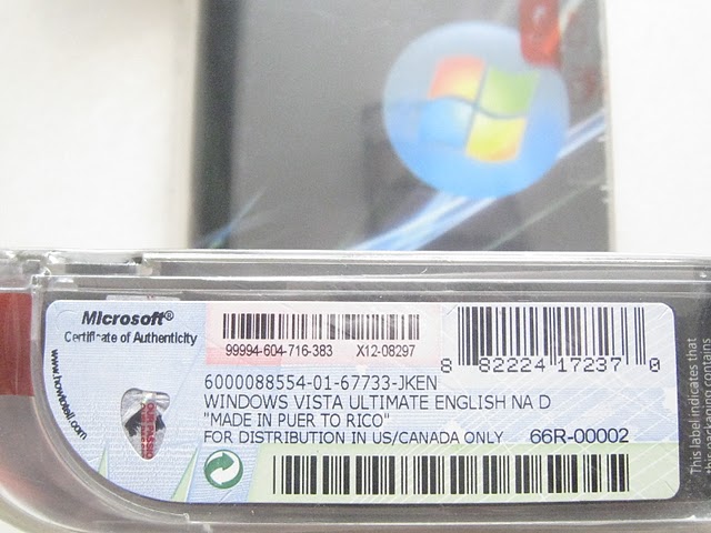 Locate a Product Key for Windows Vista