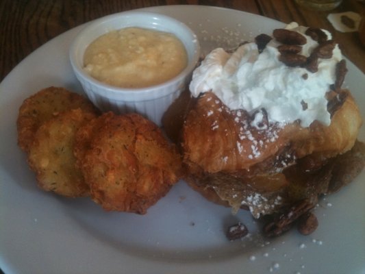 Grits served with patties