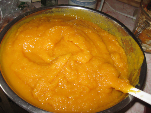 Delicious pumpkin puree