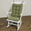 Rocking chair with tie cushions