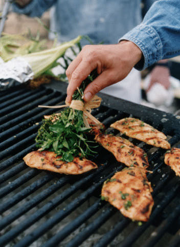 Basting Brush With Herbs