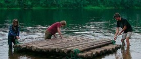 Homemade Log Raft