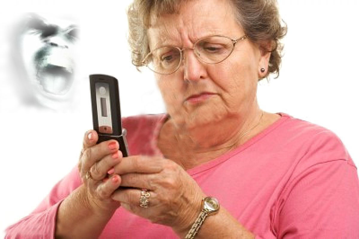 Old lady on phone