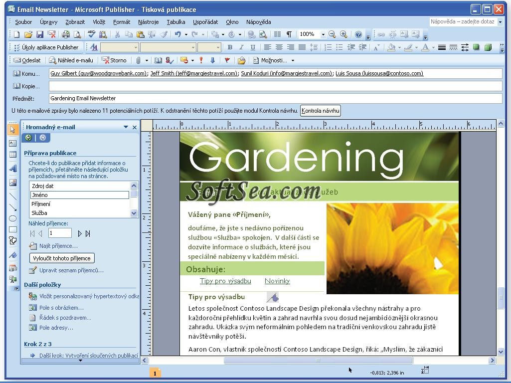 Microsoft Publisher in action