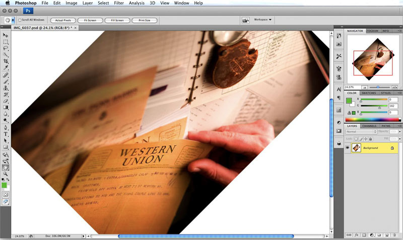 Rotate an Image in Photoshop