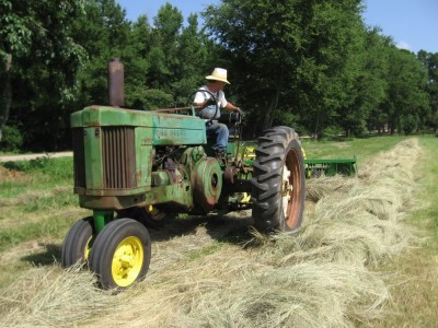 How to Round Rake a Hay Field