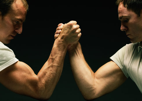 Size Up an Arm Wrestling Opponent