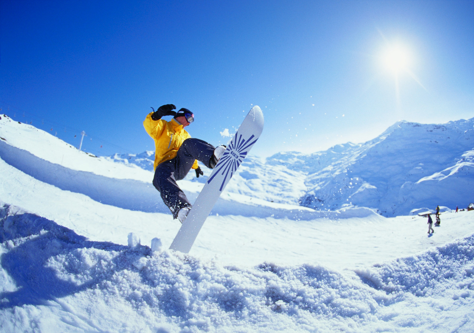 Snowboarder in air