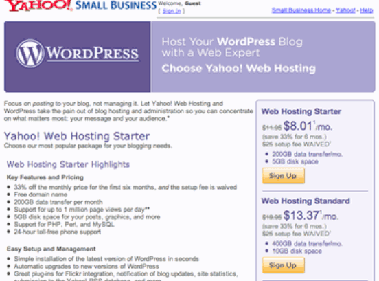 Upgrade Wordpress on Yahoo Hosting