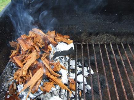 Smoker with Wood Chips