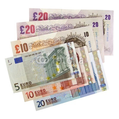 Euro and Pound Currency