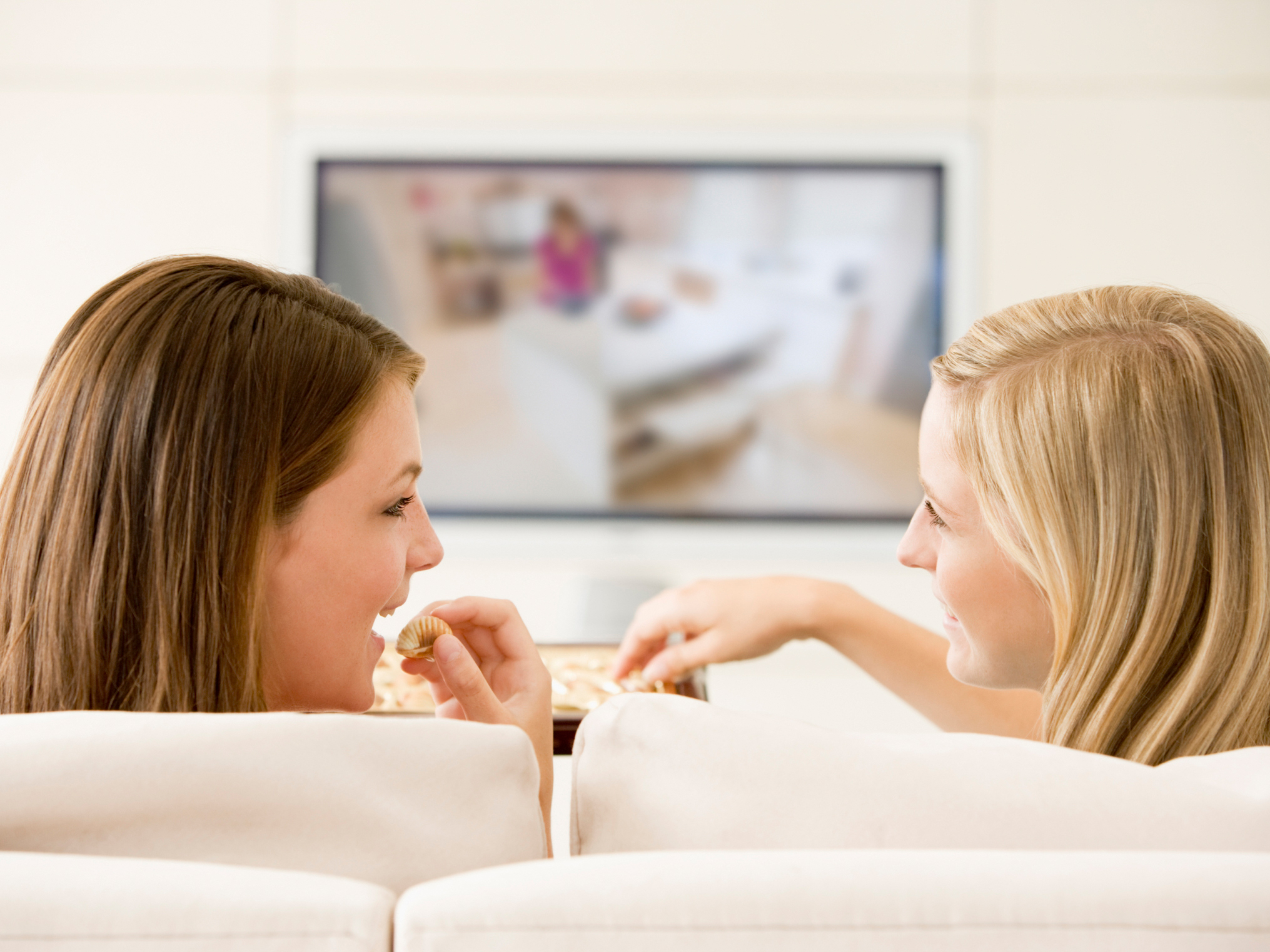 Ladies watching TV