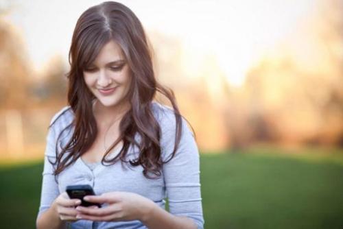 Girl using mobile phone