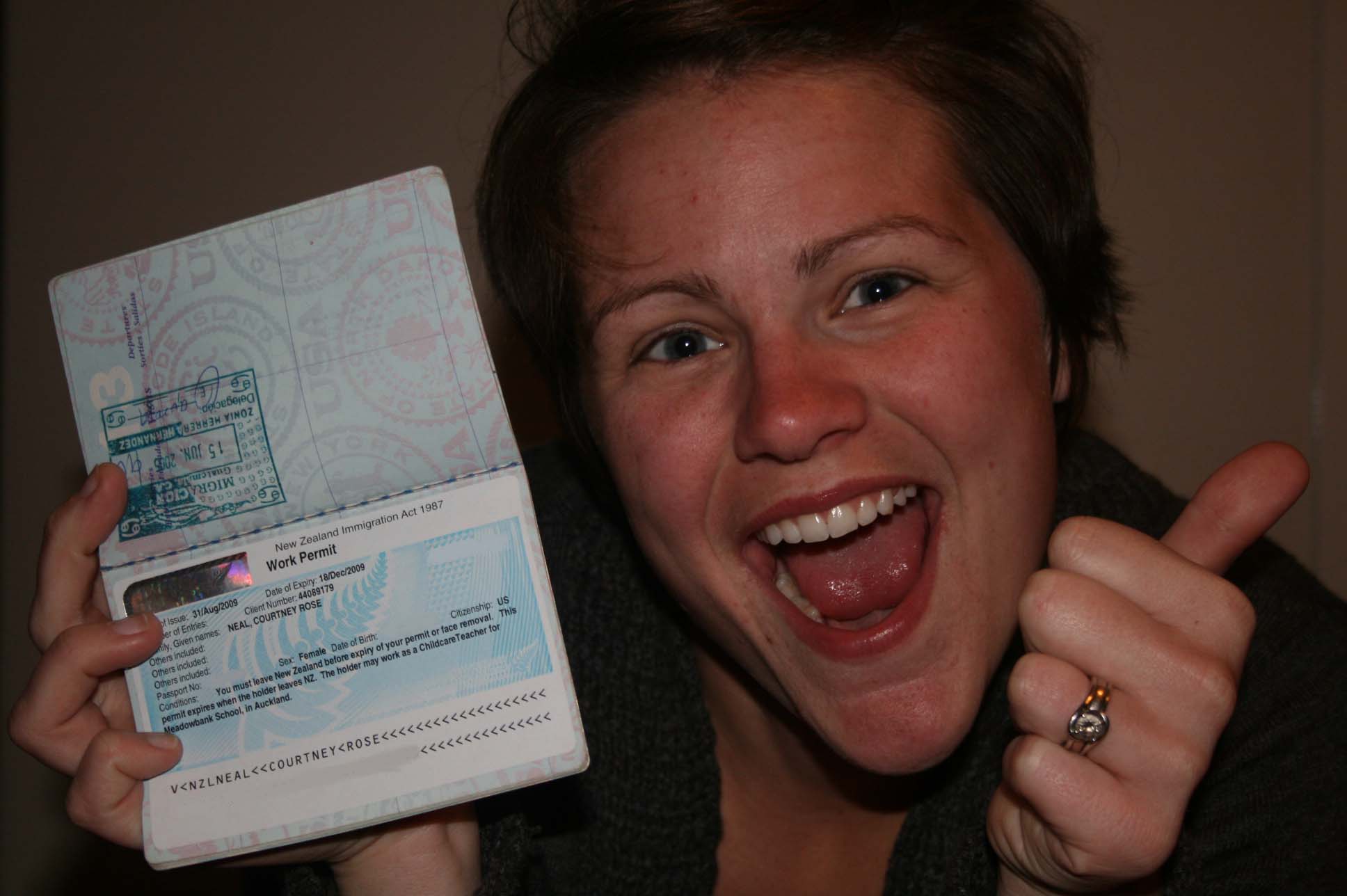 Happy Visa Holder