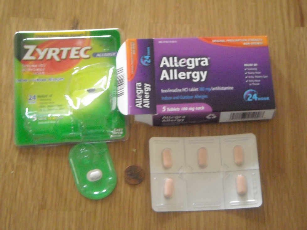 Allegra Fexofenadine and Zyrtec Cetirizine