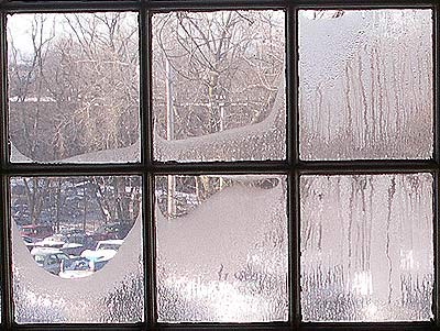 Frost on a window